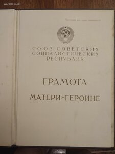 Большая и малая Грамота М. Героиня, ППВС Брежнев