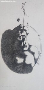 Олег Целков , Акробатический этюд,