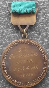 Шейная медаль Чемпионат СССР подписная пулевая стрельба