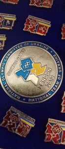 Набор знаков Олимпийской сборной Украины на олимпиаде 2012 г