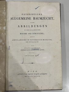 Книга SCHMIDT, ÖSTERREICHS ALLGEMEINE BAUMZUCHT, 1792 год