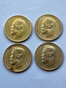 5 рублей 4шт. (1898г, 1900г.) АГ,ФЗ