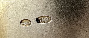 Портсигар “Охотничьи собаки’’ Серебро 875 пробы.