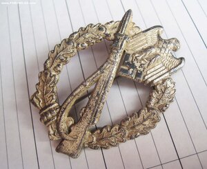 Пехотный штурмовой знак в серебре. Клеймо "JFS"