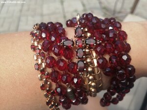 Бусы Гранат 150 см.