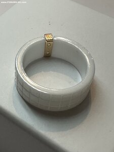 Кольцо Керамика Бриллианты Золото