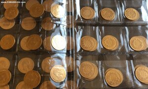 70 монет 10-франковых - все NAPOLEON III