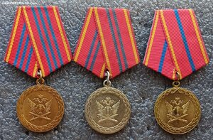 Комплект медалей За 10, 15, 20 лет службы УИС ММД