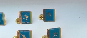 Набор официальных знаков НОК УКРАИНА, 11 штук, Ванкувер 2010
