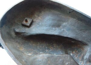 Довоенная чугунная статуэтка "Собака гончая с зайцем"