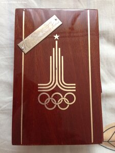 Блокнот для бумаг, Олимпиада 1980, дерево , лак