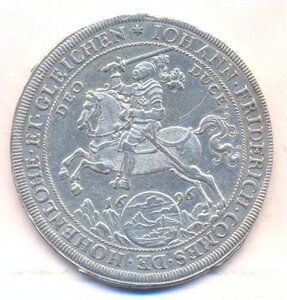 Талер 1696 г. - Иоганн Фридрих I . - Гогенлоэ-Нойенштайн-Ори