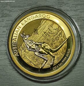 100 долларов, 2014 Австралийский кенгуру золото 31,1гр