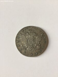 Монета 1Р 1777г  ФЛ серебро