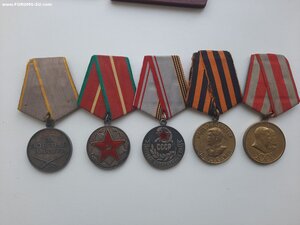 Комплект КЗ+БЗ+Ветеран ВС+20 лет серебро + Ромб ВАТС с док.