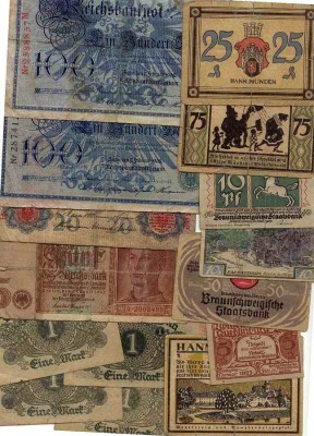 Денежные купюры., Германия