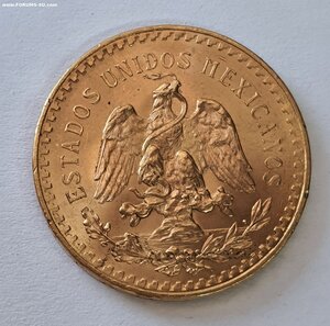 50 песо 1947 золото  41.6 грам Мексика 100 лет независимости