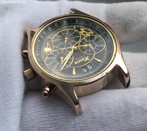 Мужские золотые наручные часы НИКА с хронографом