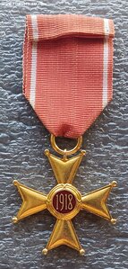 Орден Возрождения Кавалер 45 мм редкий реверс 1918 г. Польша