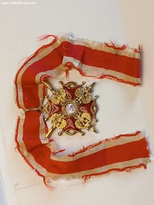Орден св. Станислава с мечами 2 ст. Эдуард. Бронза.