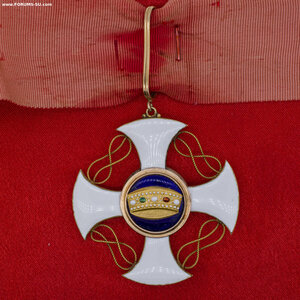 Италия.  Знак Ордена "Короны Италии" 3 степени Командор