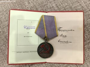 Трудовое отличие с документом
