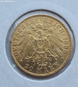 20 марок 1898 золото