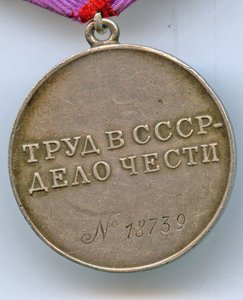 ТРУДОВАЯ ДОБЛЕСТЬ № 18739