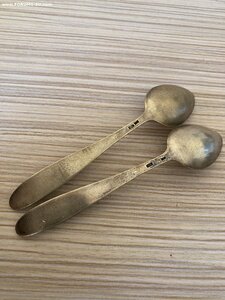 Пара чайных ложечек эмаль