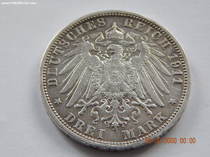 3 марки 1911 г. - Фридрих II . - Ангальт Дессау .
