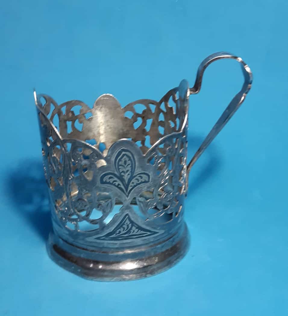 Серебряный подстаканник 875 проба