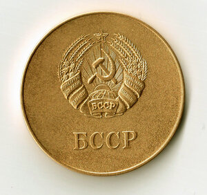 Золотая школьная медаль БССР образца 1960 года, 40 мм