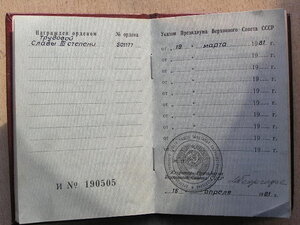 Трудовая Слава 3ст. № 501177 с док