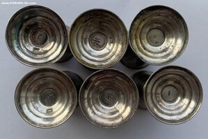 Набор серебряных рюмок 875 пр КУБАЧИ! 220 грамм !