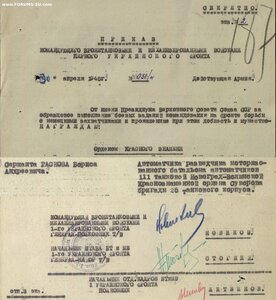 Знамя штихельный дубликат № 207.177 автоматчик разведчик