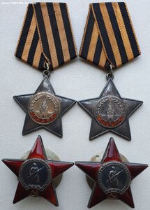Солдатская группа 4 ордена: Славы 2 и 3 ст, две КЗ подряд.