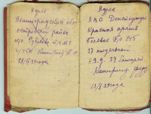 Блокнот красноармейца с фотографиями. 1939-40г.