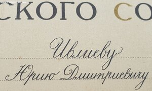 Большая грамота ГСС на летчика штурмовика