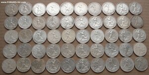 Полтинники 50шт (пятьдесят) серебро 1924-25гг с 810р/шт
