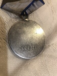 Медаль за Отвагу № 2461223 пробивка!