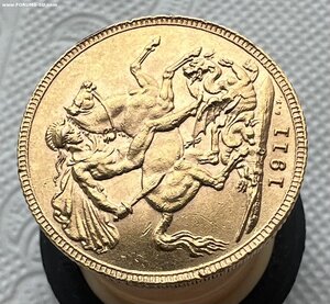 Соверен 1911г. золото