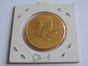 50 долларов Канада 1984 г. MAPLE LEAR (Кленовый лист) Золото