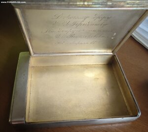 Портсигар серебро с репликой ордена Св. Владимира подписной