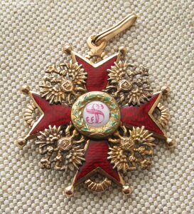 Знак ордена Святого Станислава 3й степени 40.3х43.3мм АК 56я