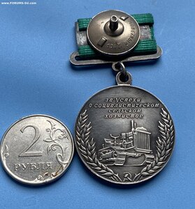 БОЛЬШАЯ медаль ВСХВ___без креста на радиаторе____в серебре