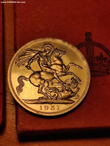 Англия 5 шиллингов Георг 6 юбилейная в родной коробке