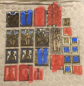Новые меднолитые иконы с горячей эмалью отличного качества