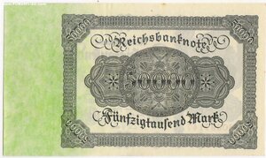 50000 марок 1922 г. из пачки. есть соседние номера. UNC