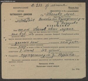 БКЗ винт на партизана, погиб в 1943 году