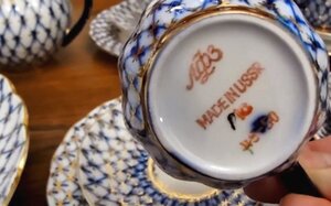 Два сервиза ЛФЗ одним лотом кобальт